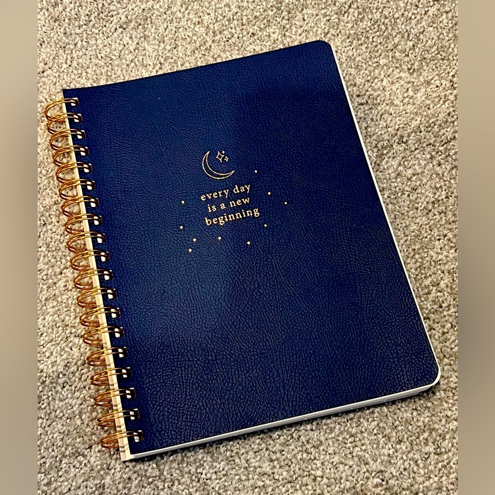 Fringe Studio Navy and Gold Spiral Notebook